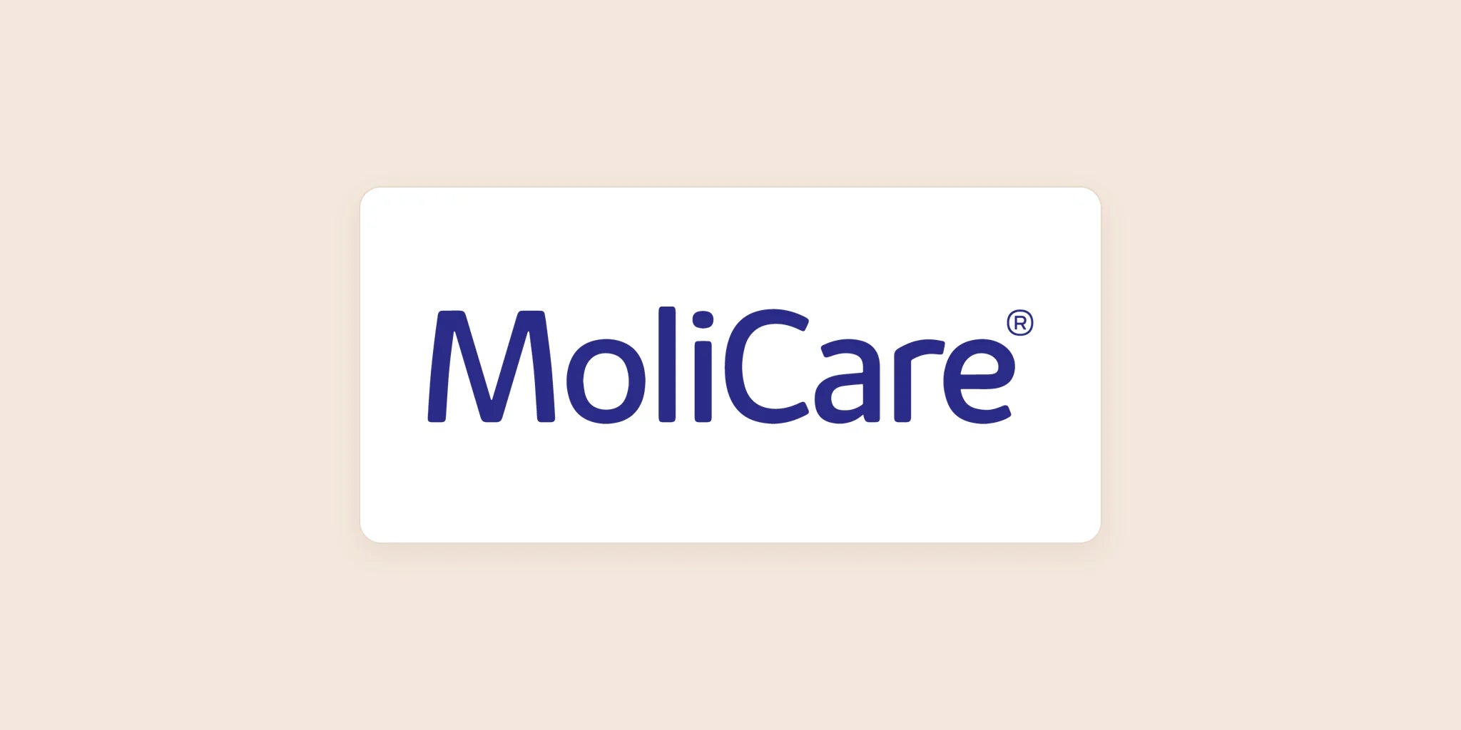 MoliCare logo centered on a light warm background