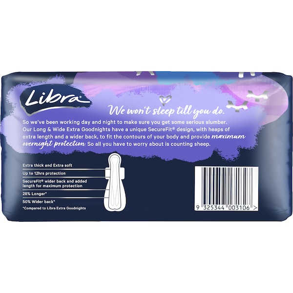 Libra Goodnights Pads Extra Long & Wide 2340921