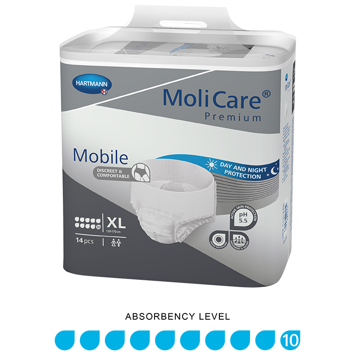 Molicare Premium Mobile  10 Drops Unisex Pants Extra Large 130-170cm 2757ml 915880