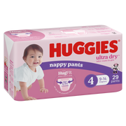 Huggies Nappy Pants Ultra Dry Toddler Size 4 Girl 9-14 kg 12283