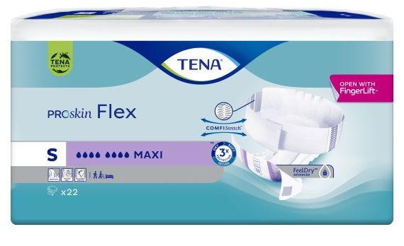 Tena Flex Proskin Maxi Unisex Small 61-87mm 1858ml 730453 Tena