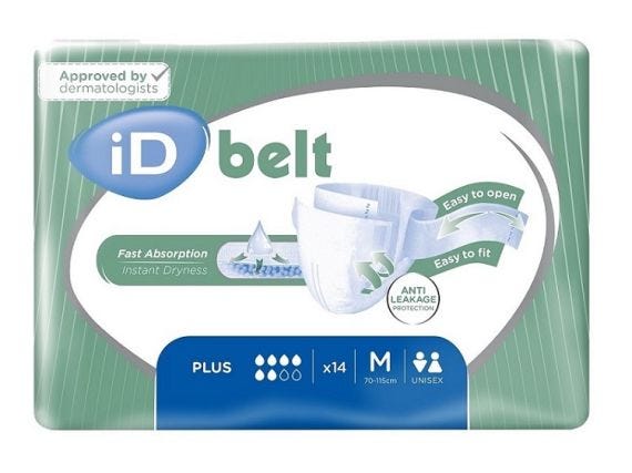 ID Expert Belt Plus Unisex Briefs Medium 70-115mm 1750ml 5700260140
