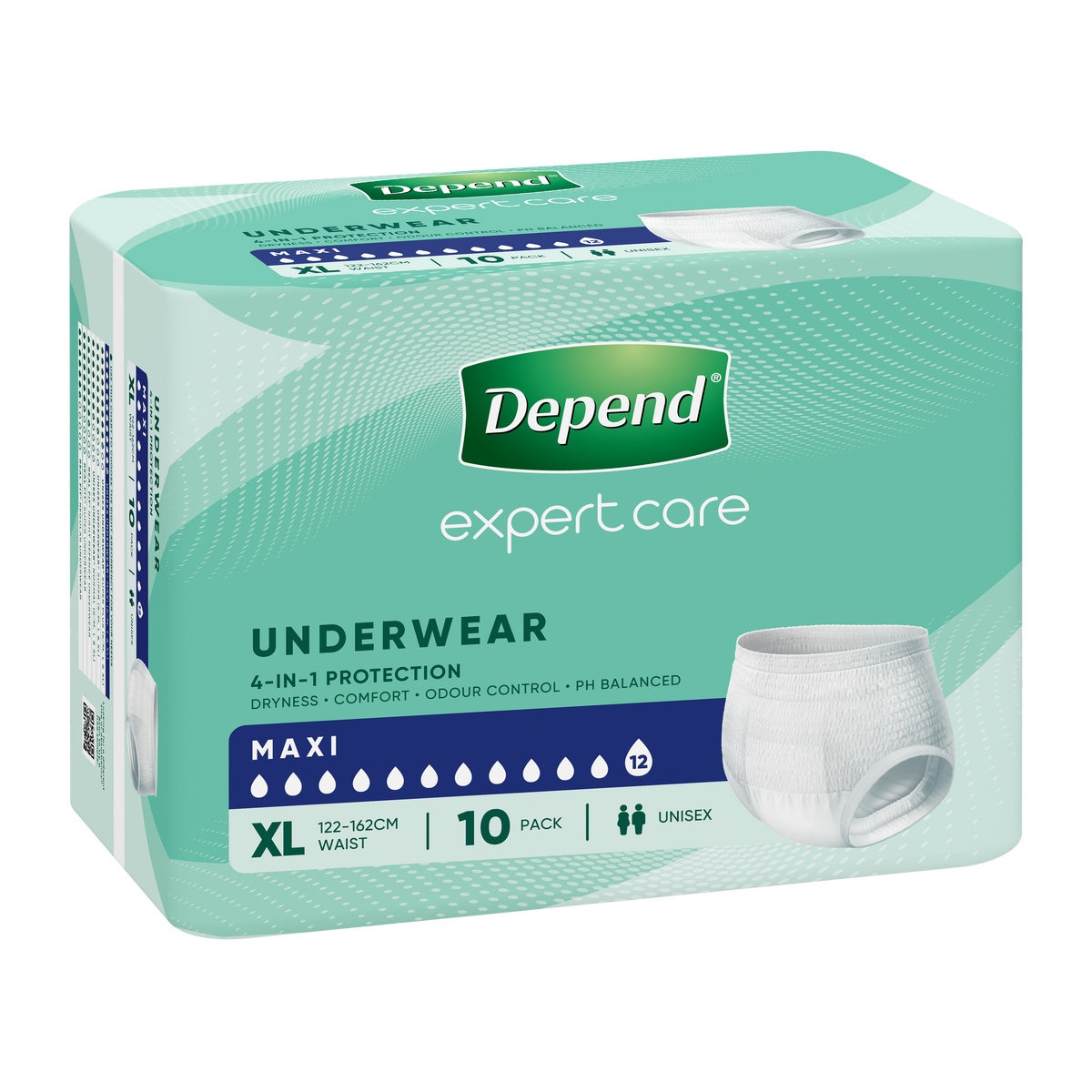 Depend Underwear Expert Care Maxi Unisex Extra Large 122-162ml 2700ml White 20018