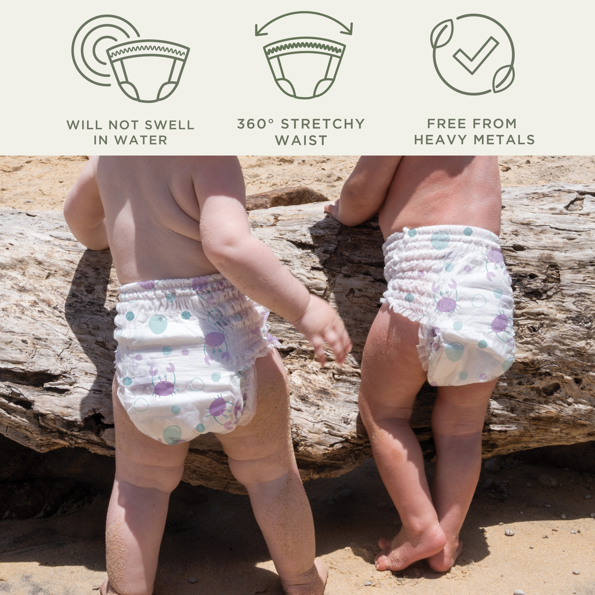 Tooshies ECO Swim Pants product benefits and features, Large