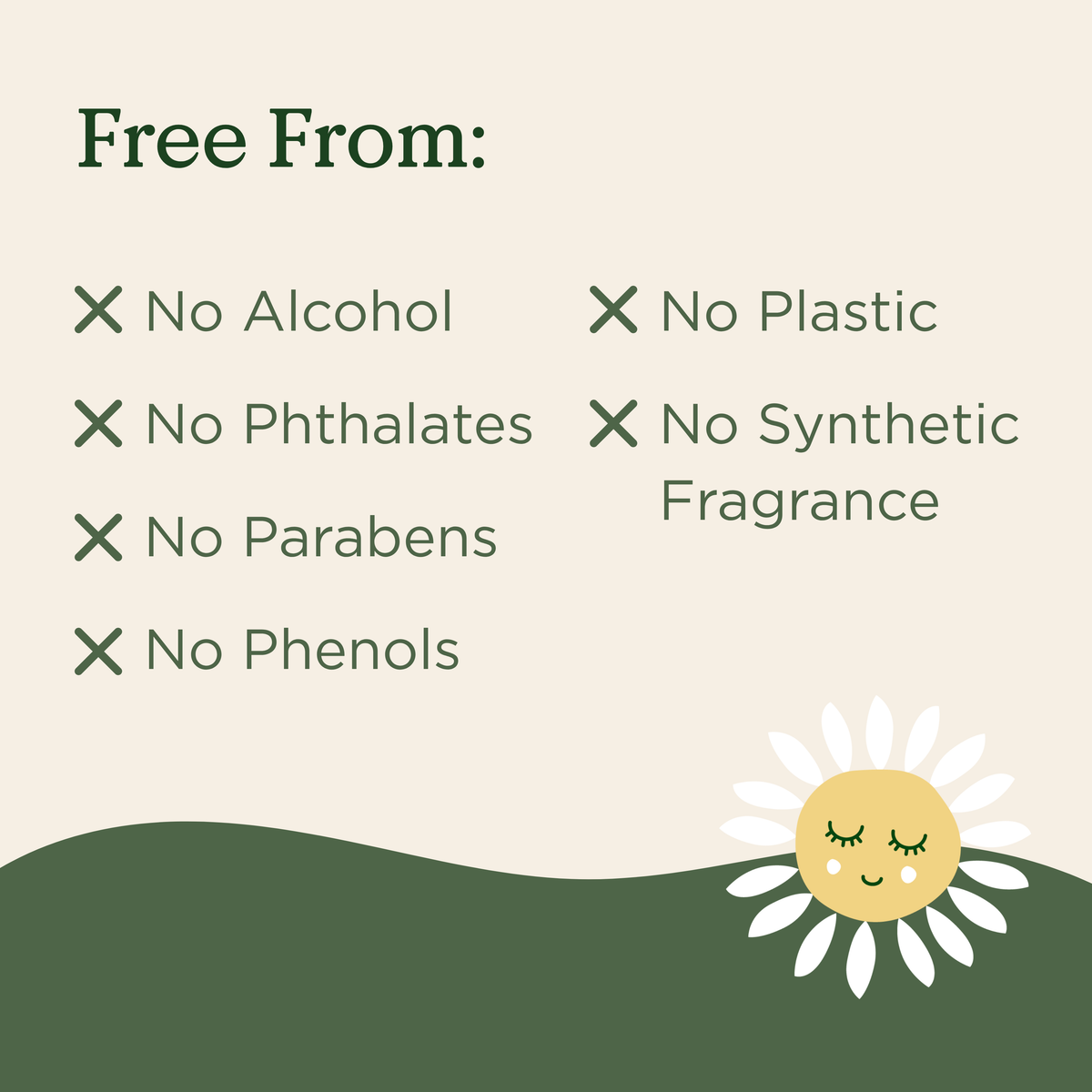 Tooshies Aloe Vera Chamomile wipes free-from materials guide