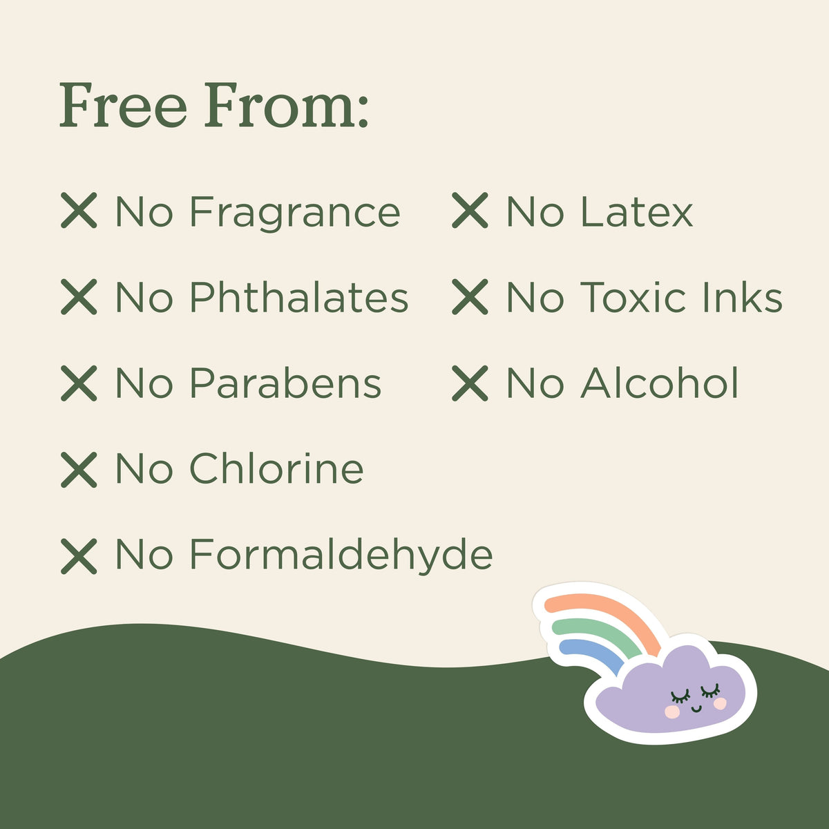 Tooshies nappies manufacturer free-from materials guide