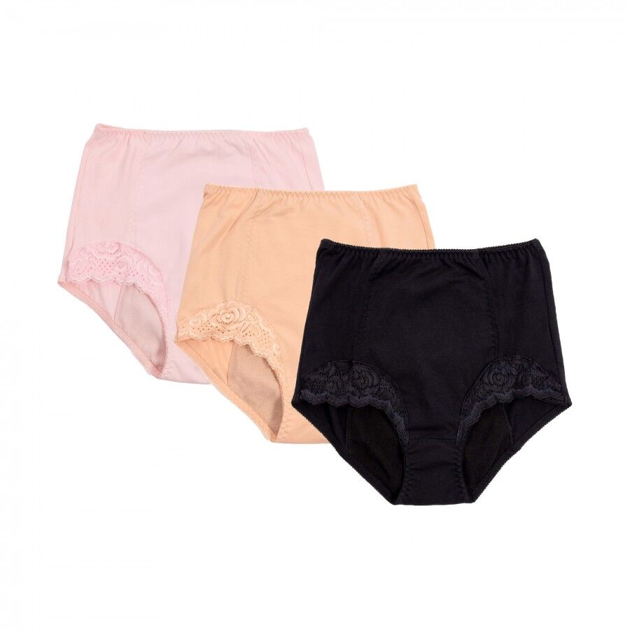Ladies Briefs Chantilly Lace Size 16 - Mixed Colours Conni 5601-16-M1-3PACK