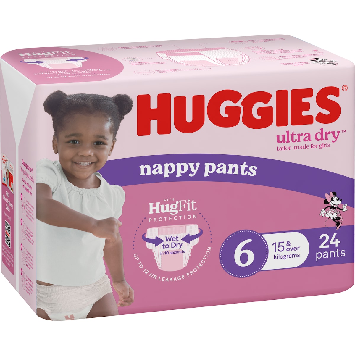 Huggies Nappy Pants Ultra Dry 15kg & Over Size 6 Girls 12287