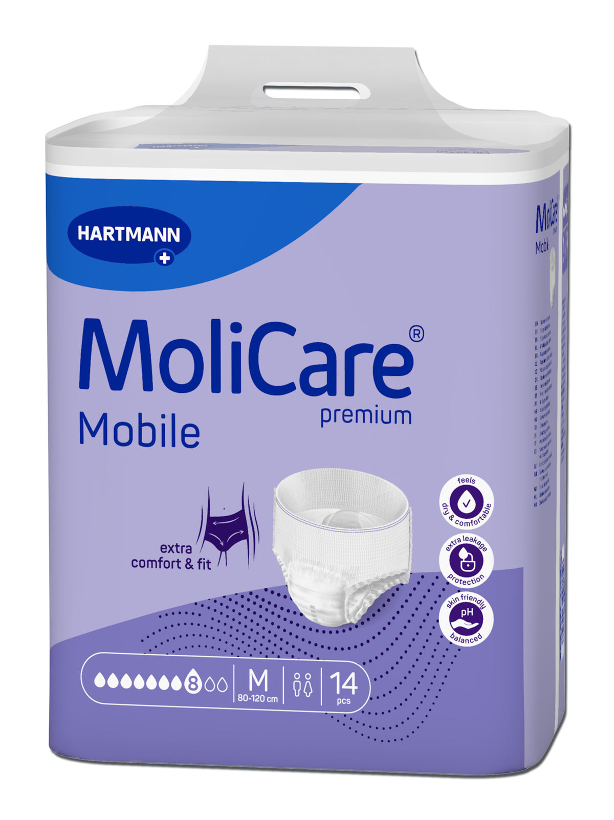 MoliCare Premium Mobile Unisex Pull-Ups Medium 8 Drops 2040ml 80-120cm 166030
