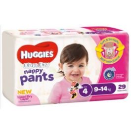 Huggies Toddler Girl Size 4 nappy pants pack of 29