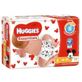 Huggies Essentials Size 3 Crawler | 6–11 kg | Carton of 208 nappy carton packaging