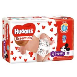 Huggies Essentials Size 4 Toddler | 10–15 kg | Carton of 184 nappy carton packaging
