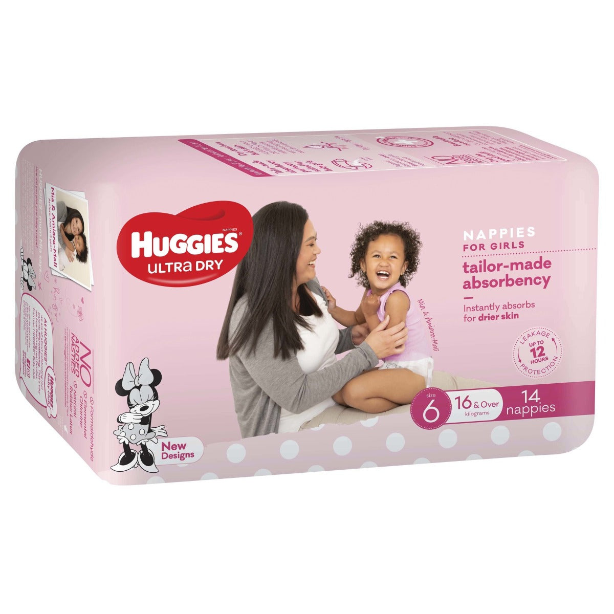 Huggies Ultra Dry Nappies Girls Junior Size 6 16kg+ 2120