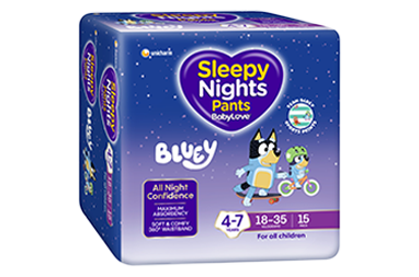 BabyLove SleepyNights Pants 4–7 Years (18–35 kg) manufacturer product packaging
