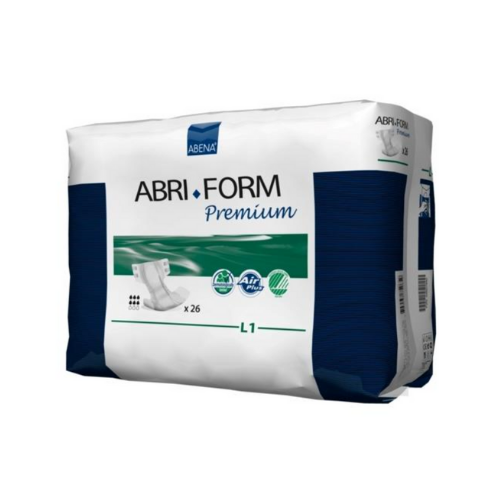 Abri Form Premium Unisex Brief L1 Large Waist Green Stripe 100-150cm 1666ml