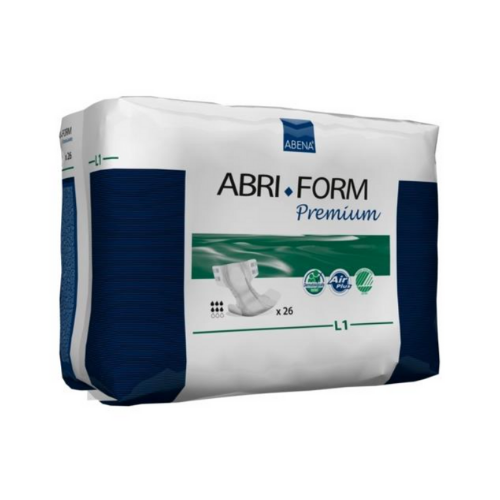 Abri Form Premium Unisex Brief L1 Large Waist Green Stripe 100-150cm 1666ml