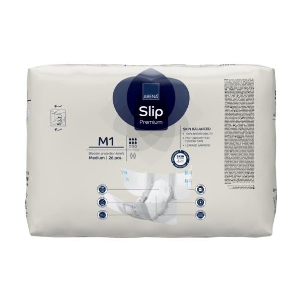 Abena Slip M1 Unisex Briefs Medium 70-110cm 6 Drops 2000ml 1000021284