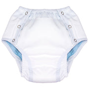 Adult's Side-Opening All-in-One Pant Maxi Press-Studs White AQPOP1000-WHT Minappi