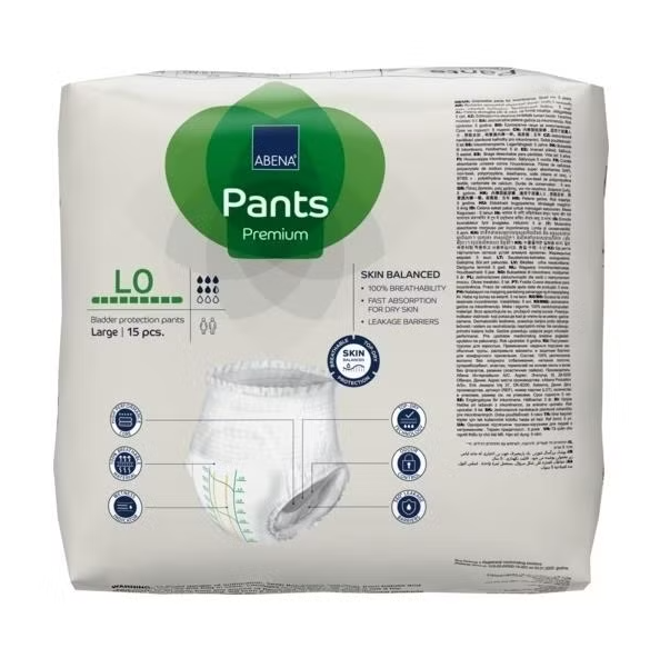 Abena Pants L0 Large 100-145cm 1100ml Green Stripe SA1000021321