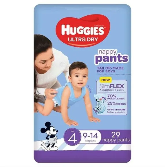 Huggies Nappy Pants Boy Toddler 9-14kg Size 4