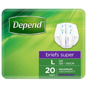 Depend Fitted Briefs Super Large 120-150cm 9 Drops 3700ml Purple