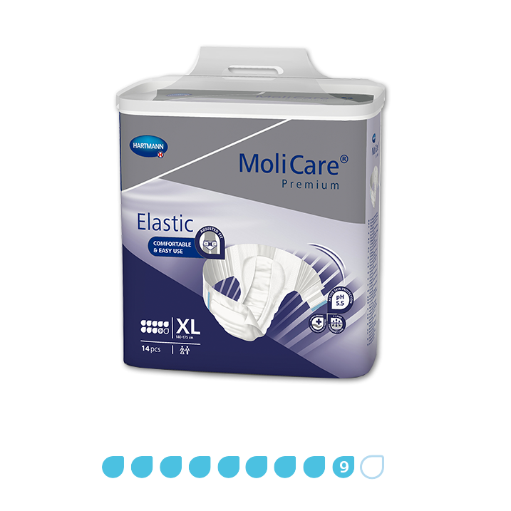 MoliCare Premium Elastic Unisex Briefs Extra Large 9 Drops 3951ml 140-175cm 165574