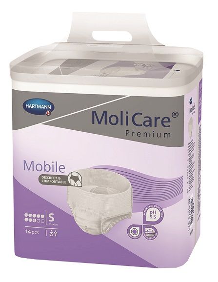 MoliCare Premium Mobile Unisex Pull-Ups Small 8 Drops 1791ml 60-90cm 166029