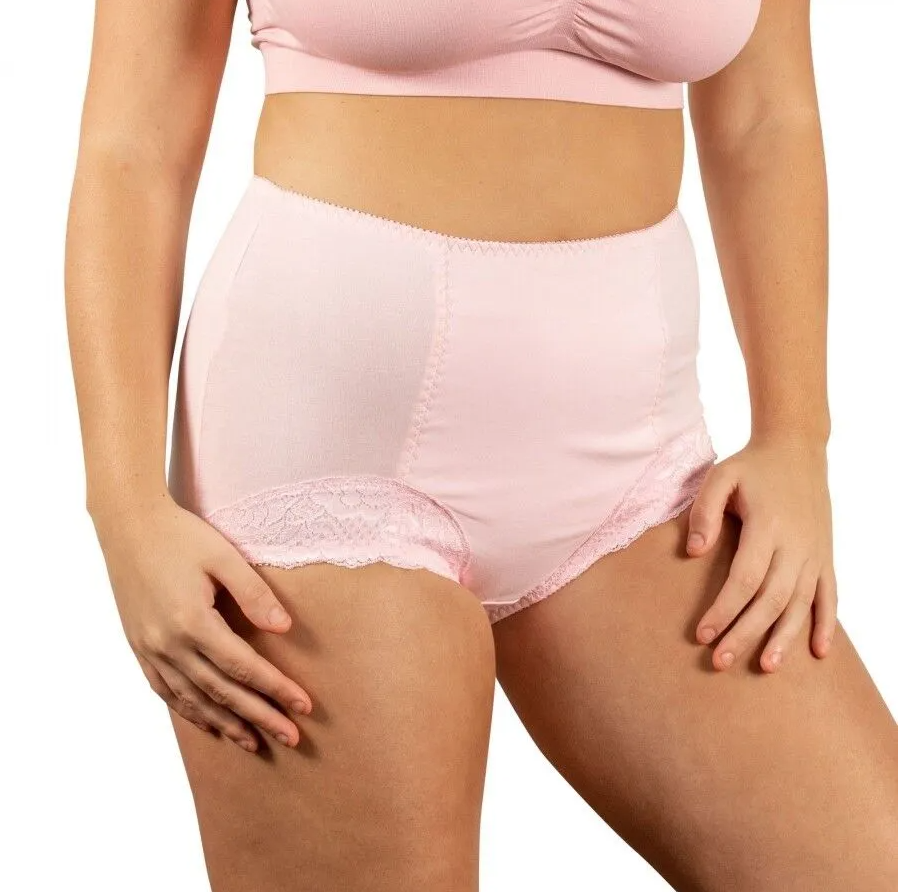 Ladies Briefs Chantilly Lace Size 10-24 - Pink Conni