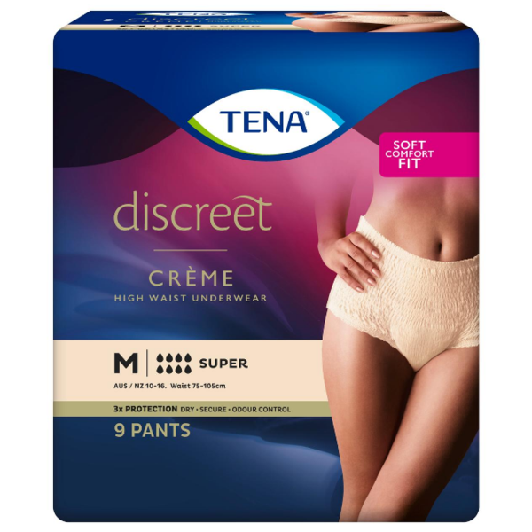 Tena Pants Discreet Women Crème Medium 8 Drops 75-105cm 707ml 782532