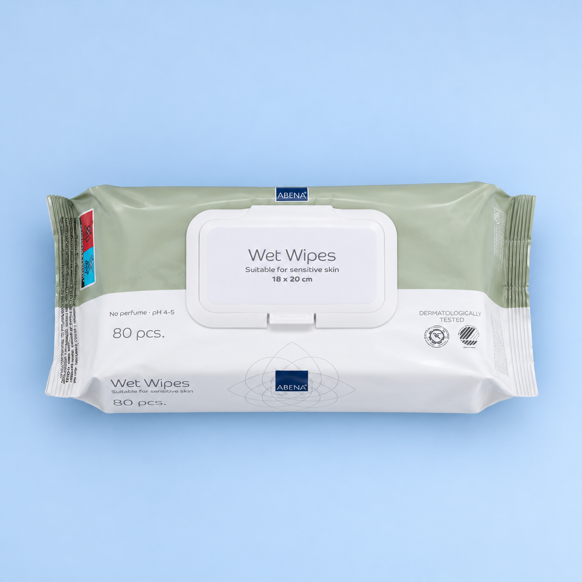 Abena Wet Wipes 18 x 20 cm, 80-pack, front view