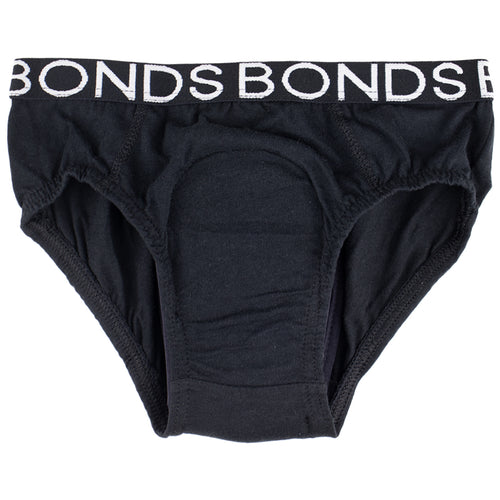 Girls Bonds Hipster with 400ml Incontinence Pad 14-16 Year 72-76ml Black Minappi FBONHIP40014-16-BLK