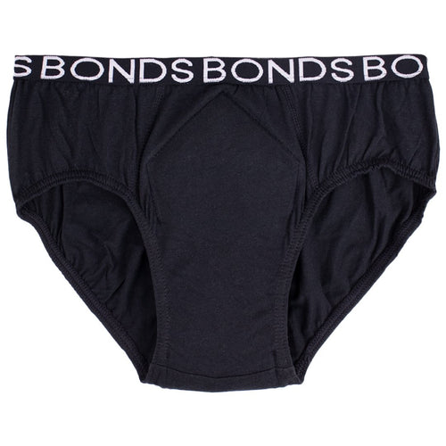 Boy's Bonds Hipster with 400ml Incontinence Pad 14-16 Year 72-76ml Black Minappi MBONHIP40014-16-BLK