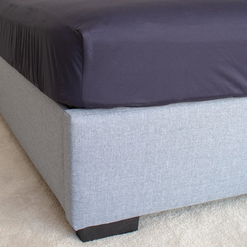 Minappi Fitted Waterproof Bed Sheet Mattress Protector Queen 153x203cm Waterproof Navy FWPS-Q-NVY