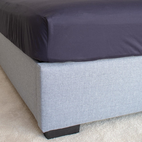Minappi Fitted Waterproof Bed Sheet Mattress Protector Double 137x187cm Waterproof Navy FWPS-D-NVY