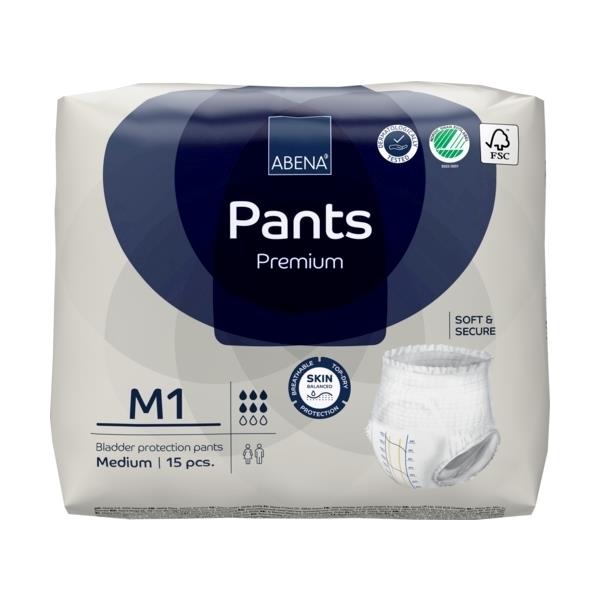 Abena Pants M1 Pull-up Unisex Medium 80-110mm Blue 1400ml SA1000021322