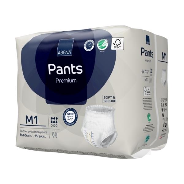 Abena Pants M1 Pull-up Unisex Medium 80-110mm Blue 1400ml SA1000021322