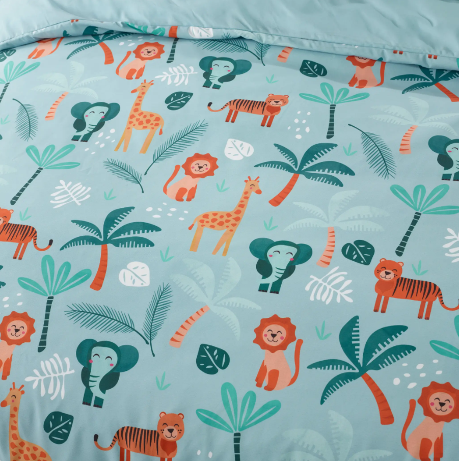 Staydry Quilt Cover Set Jungle Explorer King STAYKIDSJEKB