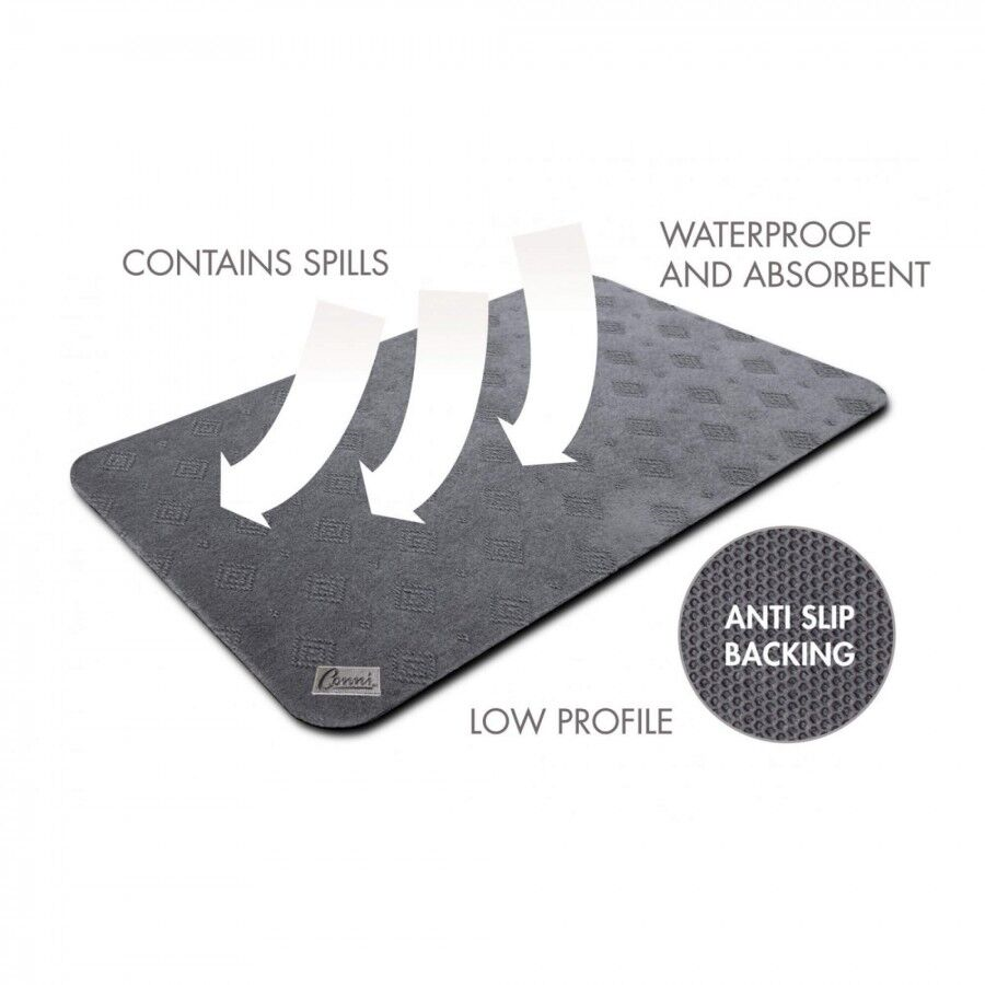 Anti-Slip Floor Mat 50x115cm Mid Runner - Grey Conni 99-050115-00-1