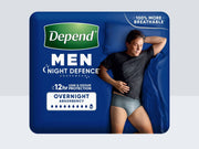 Depend Night Defence Pants Large 97-127cm Male 1350ml Grey 91019