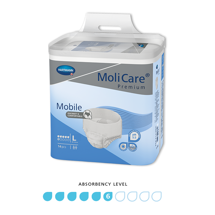 MoliCare Premium Mobile Unisex Pull-Ups Large 6 Drops 1828ml 100-150cm 166015