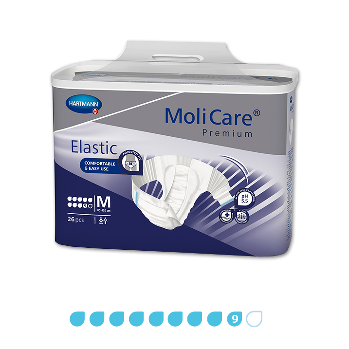 MoliCare Premium Elastic Unisex Briefs Medium 9 Drops 3104ml 85-120cm 165572