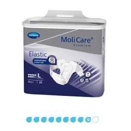 MoliCare Premium Elastic 9 Drops Incontinence Briefs product image