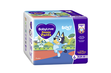 Current BabyLove Nappy Pants manufacturer packaging for 15–25 kg (design may vary)