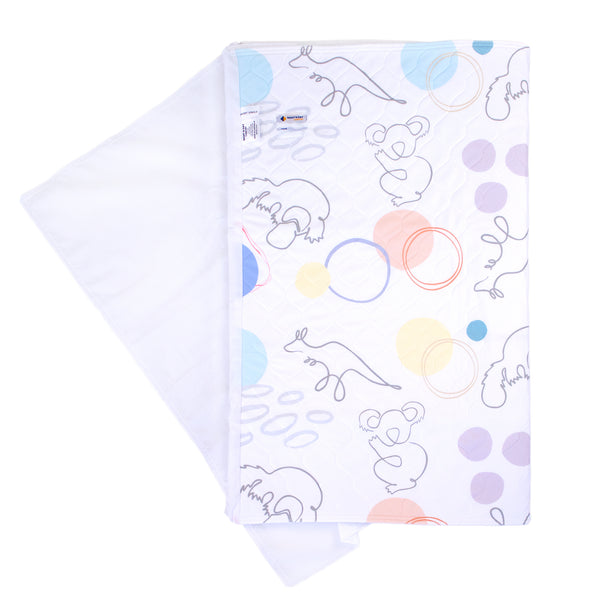 Minappi Absorbent Bed Pad Joey Animal Double 130x90cm 2500ml Waterproof Backing AQBED2010-D-HG1W