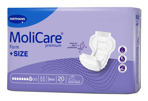 Molicare Premium Form+ Unisex Plus 8 Drops 760x440mm 3347ml 168167
