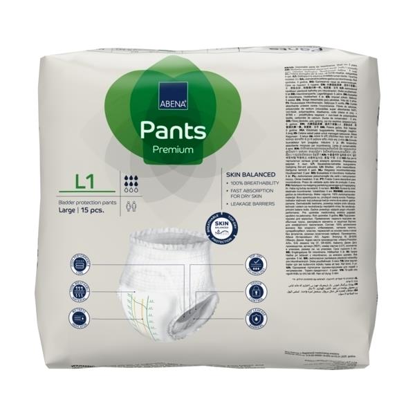 Abena Pants L1 Unisex Large 100-140cm Green Stripe 1400ml SA1000021325