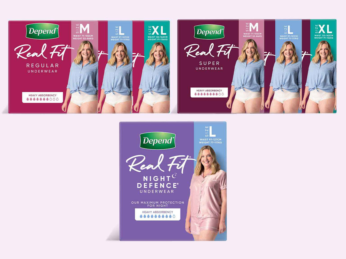 Depend Real Fit Night Defence Female Large 97-127cm 1350ml 21556