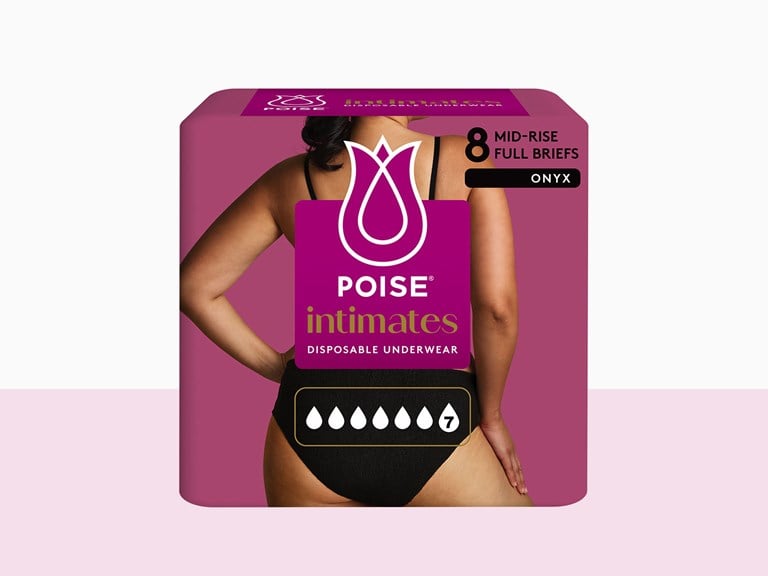 Poise Intimates Disposable Underwear Medium 71-97cm 7 Drops Black 91901