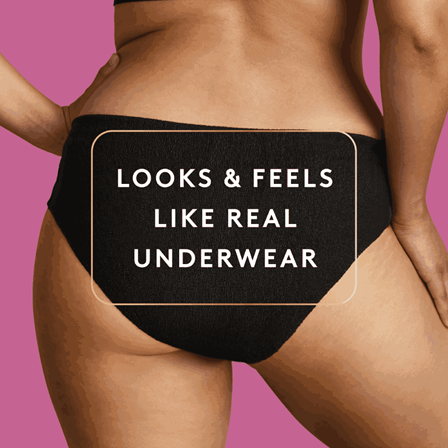 Poise Intimates Disposable Underwear Medium 71-97cm 7 Drops Black 91901