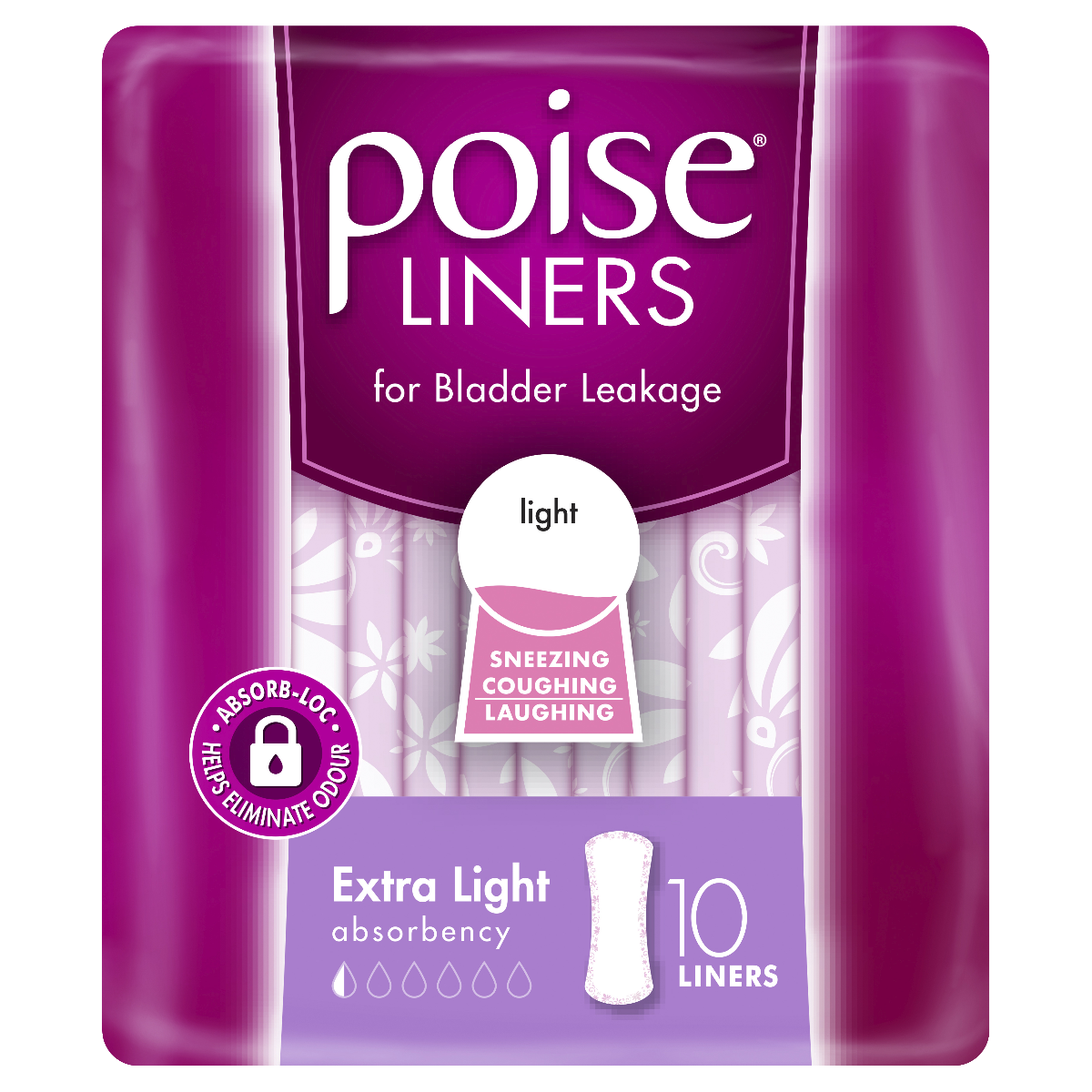 Poise Active Microliners Extra Light 150mm Female 15ml 91852